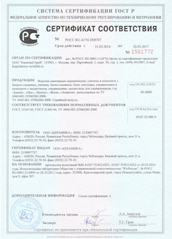 15.02.2025 Кузнецк - Изделия санитарные керамические
